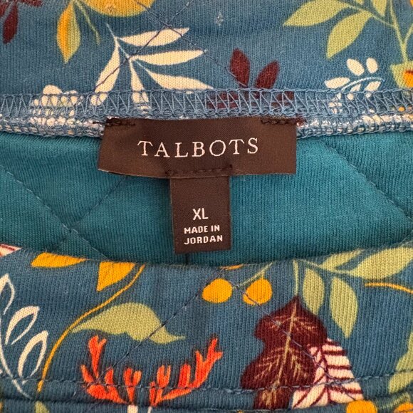 NWT Talbots Quilted Sweatshirt - Woodland Ditzy - size XL - Picture 5 of 6